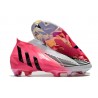 adidas Predator Edge + FG Laceless Solar Pink Black White