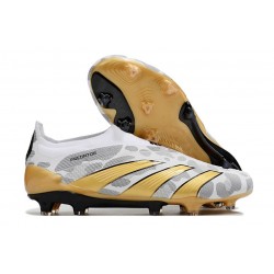 adidas Predator Elite Laceless FG Gold White Grey