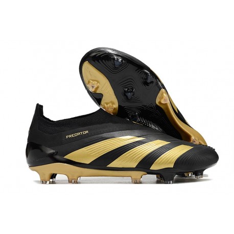 adidas Predator Elite Laceless FG Black Gold