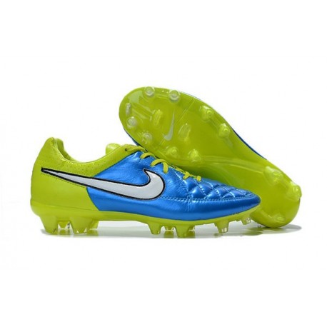 blue and white nike boots