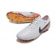 Nike Tiempo Legend 10 Elite FG Cleats White Black Orange