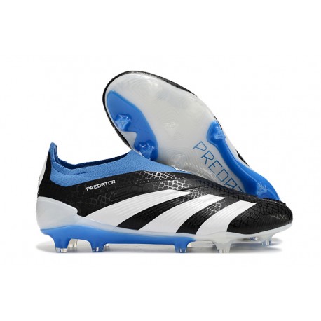 adidas Predator Elite Laceless FG Black White Blue