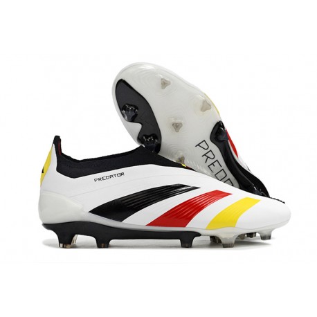 adidas Predator Elite Laceless FG White Black Red Yellow