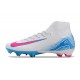 Nike Air Zoom Mercurial Superfly 10 Elite FG White Blue Pink