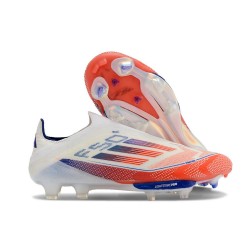 adidas F50+ LL FG Cleats Advancement - White Solar Red Lucid Blue