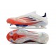 adidas F50+ LL FG Cleats Advancement - White Solar Red Lucid Blue