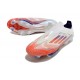 adidas F50+ LL FG Cleats Advancement - White Solar Red Lucid Blue