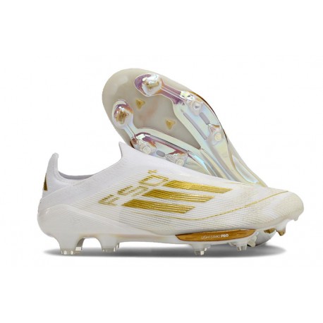 adidas F50+ FG Firm Ground Cleats Ftwr White Gold Met