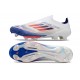 adidas F50+ FG Firm Ground Cleats Ftwr White Solar Red Lucid Blue