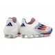 adidas F50+ FG Firm Ground Cleats Ftwr White Solar Red Lucid Blue