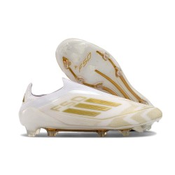 adidas F50 Elite Laceless FG Ftwr White Gold Met