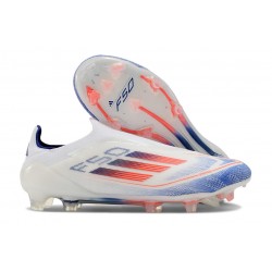 adidas F50 Elite Laceless FG Ftwr White Solar Red Lucid Blue