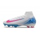 Nike Air Zoom Mercurial Superfly 10 Elite FG White Blue Pink