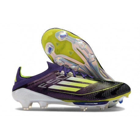 adidas F50 + FG Soccer Boots Unity Purple White Lucid Lemon