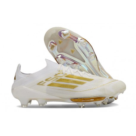 adidas F50 + FG Soccer Boots Ftwr White Gold Met