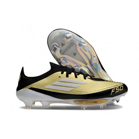 adidas F50 + FG Soccer Boots Gold Black White