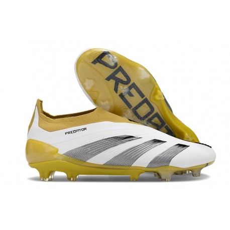 adidas Predator Elite Laceless FG White Gold Black