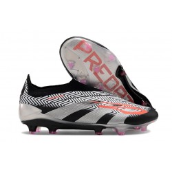 adidas Predator Elite Laceless FG Black Silver Red