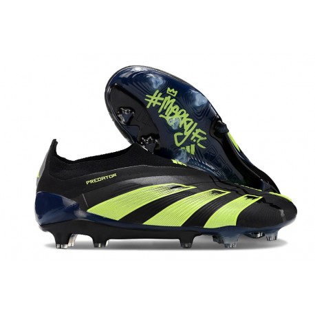 adidas Predator Elite Laceless FG Black Green