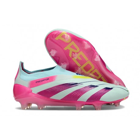 adidas Predator Elite Laceless FG Almost Blue Lucid Pink