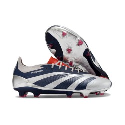 adidas Predator Low Elite Firm Ground Silver Black Red