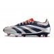 adidas Predator Low Elite Firm Ground Silver Black Red