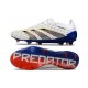 adidas Predator Low Elite Firm Ground White Grey Blue Red