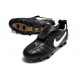 Nike Tiempo Legend X Elite Leather FG Ronaldo Black White