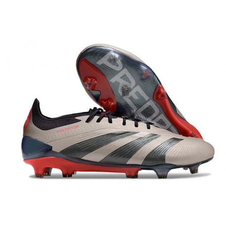 adidas Predator Low Elite FG Vivid Horizon - Platin Metallic Aurora Black Turbo