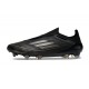 adidas F50 Elite Laceless FG Core Black Iron Met Gold Met