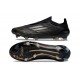 adidas F50 Elite Laceless FG Core Black Iron Met Gold Met