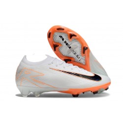 Nike Zoom Mercurial Vapor 16 Elite FG Football Cleats White Orange Black