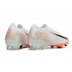 Nike Zoom Mercurial Vapor 16 Elite FG Football Cleats White Orange Black