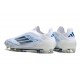 adidas F50 Elite Laceless FG White Blue