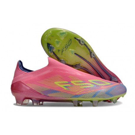 adidas F50 Elite Laceless FG Pink Yellow Purple