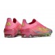 adidas F50 Elite Laceless FG Pink Yellow Purple