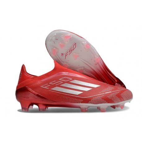 adidas F50 Elite Laceless FG Red Silver