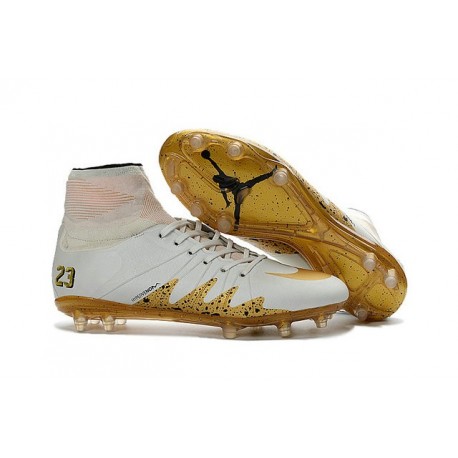 nike gold and white football cleats