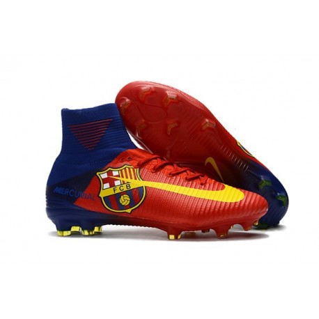 blue and red football boots
