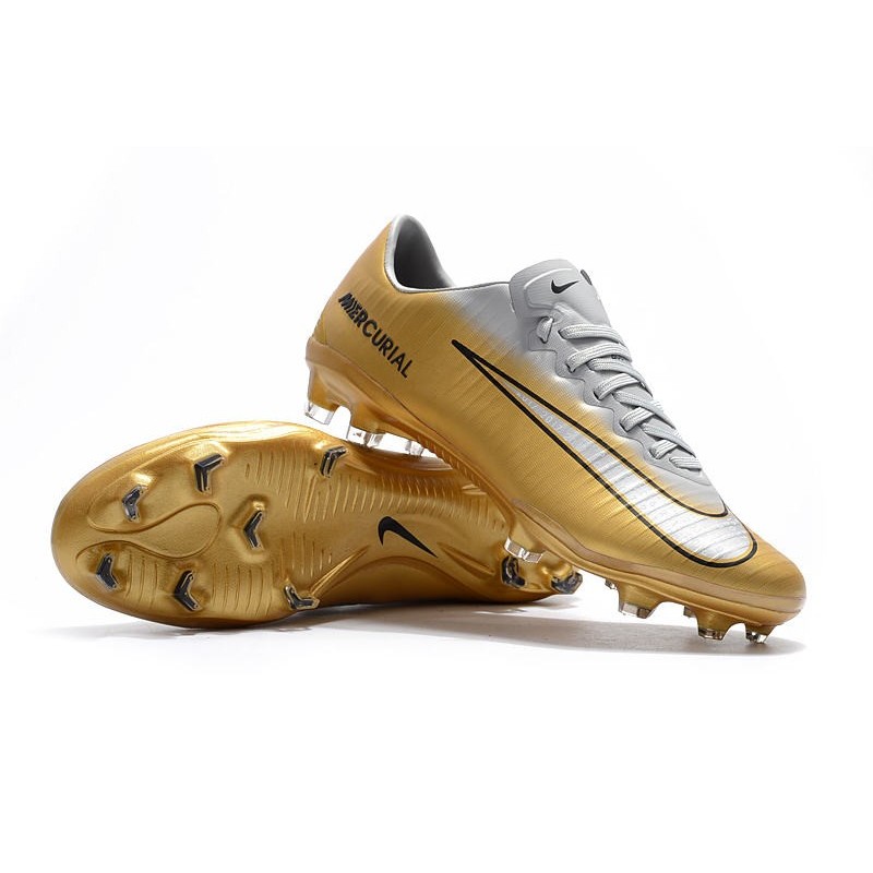 nike mercurial white and gold