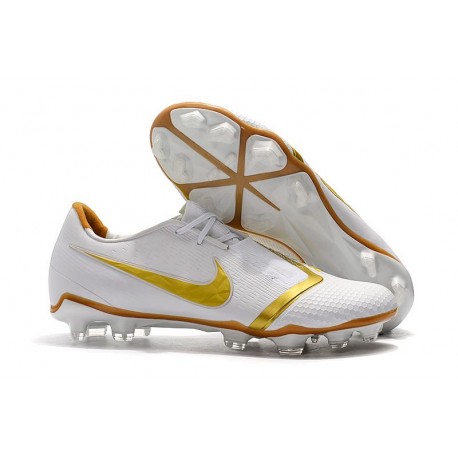 white and gold phantom cleats
