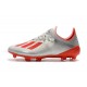 adidas Men's X 19.1 FG Soccer Cleats Silver Metallic Hi-Res-Red White