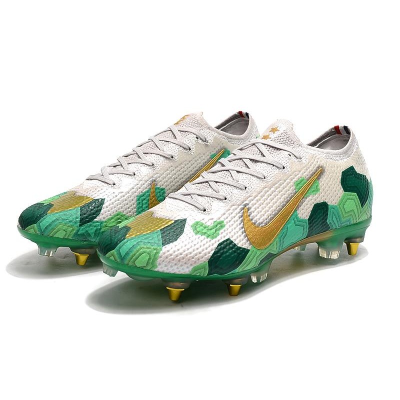 Nike Mercurial Vapor XIII Elite Anti-Clog SG-Pro Mbappé Grey Gold Green