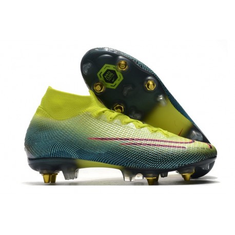 Nike Mercurial SuperflyX 6 Elite TF Football Shoes Yellow Blue