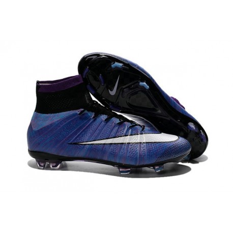 purple and white soccer cleats